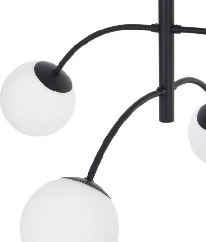 EULUNA plafondlamp Karda, zwart, 4-lamps