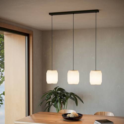 Eglo Belgrave hanglamp, lengte 88 cm, zwart/wit, 3-lamps.