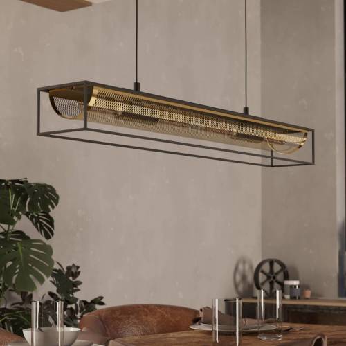 Eglo Nohales hanglamp, 112 cm, zwart/messingkleurig, 4-lamps.