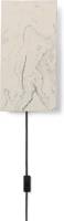 ferm LIVING wandlamp Argilla, wit, stekker, klei, staal