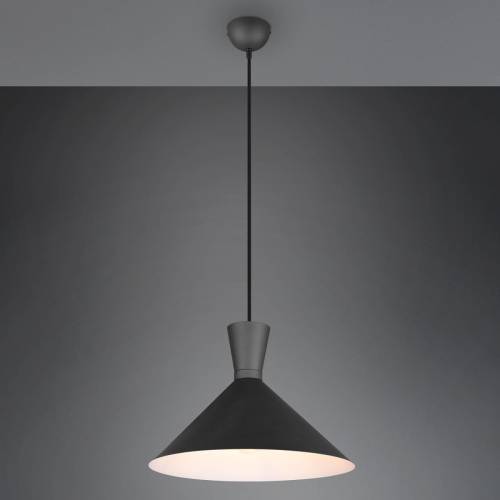 Reality Leuchten Hanglamp Enzo, 1-lamp, Ø 35 cm, zwart