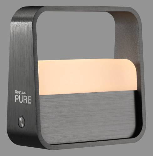 Pure LED tafellamp Pure Go, grijs, aluminium