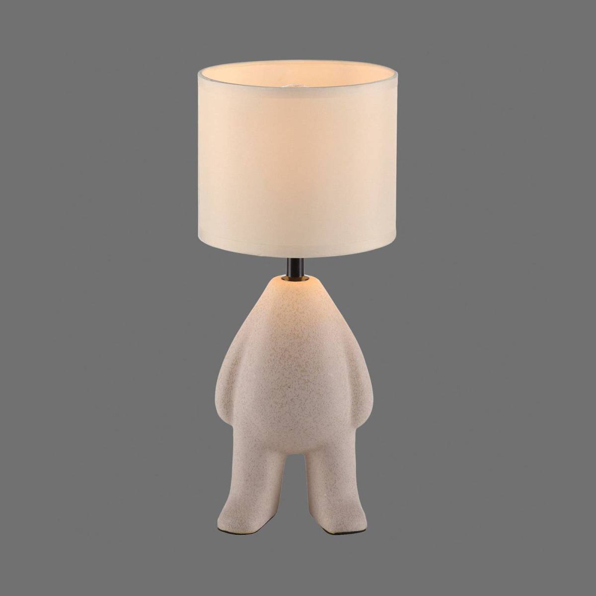 JUST LIGHT. Ted tafellamp, keramiek, staand, zandbeige