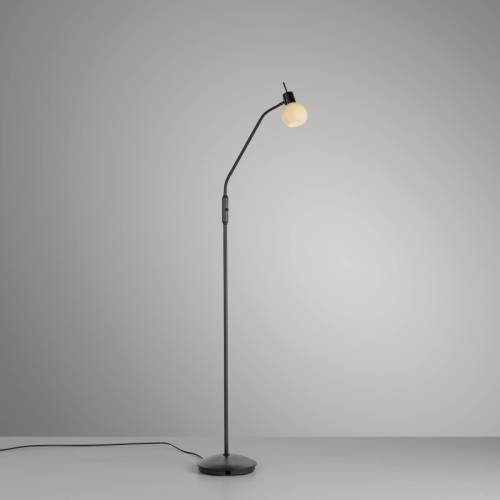 JUST LIGHT. Vloerlamp Loki, zwart, ijzer, glas