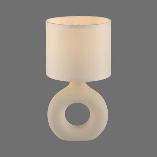 JUST LIGHT. Carara tafellamp, keramische voet, beige