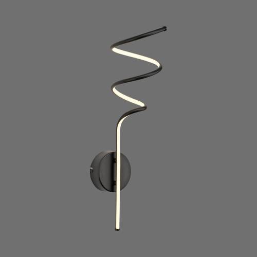 JUST LIGHT. LED wandlamp Emanda, ijzer, zwart