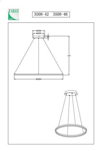 Fabas Luce Giotto LED hanglamp, Ø 100 cm, 1-lamp, zwart