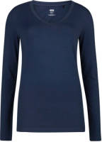 WE Fashion basic longsleeve met biologisch katoen donkerblauw