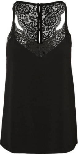 VERO MODA top met kant zwart