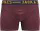 Jack & Jones JUNIOR boxershort - set van 3 antraciet/rood/zwart