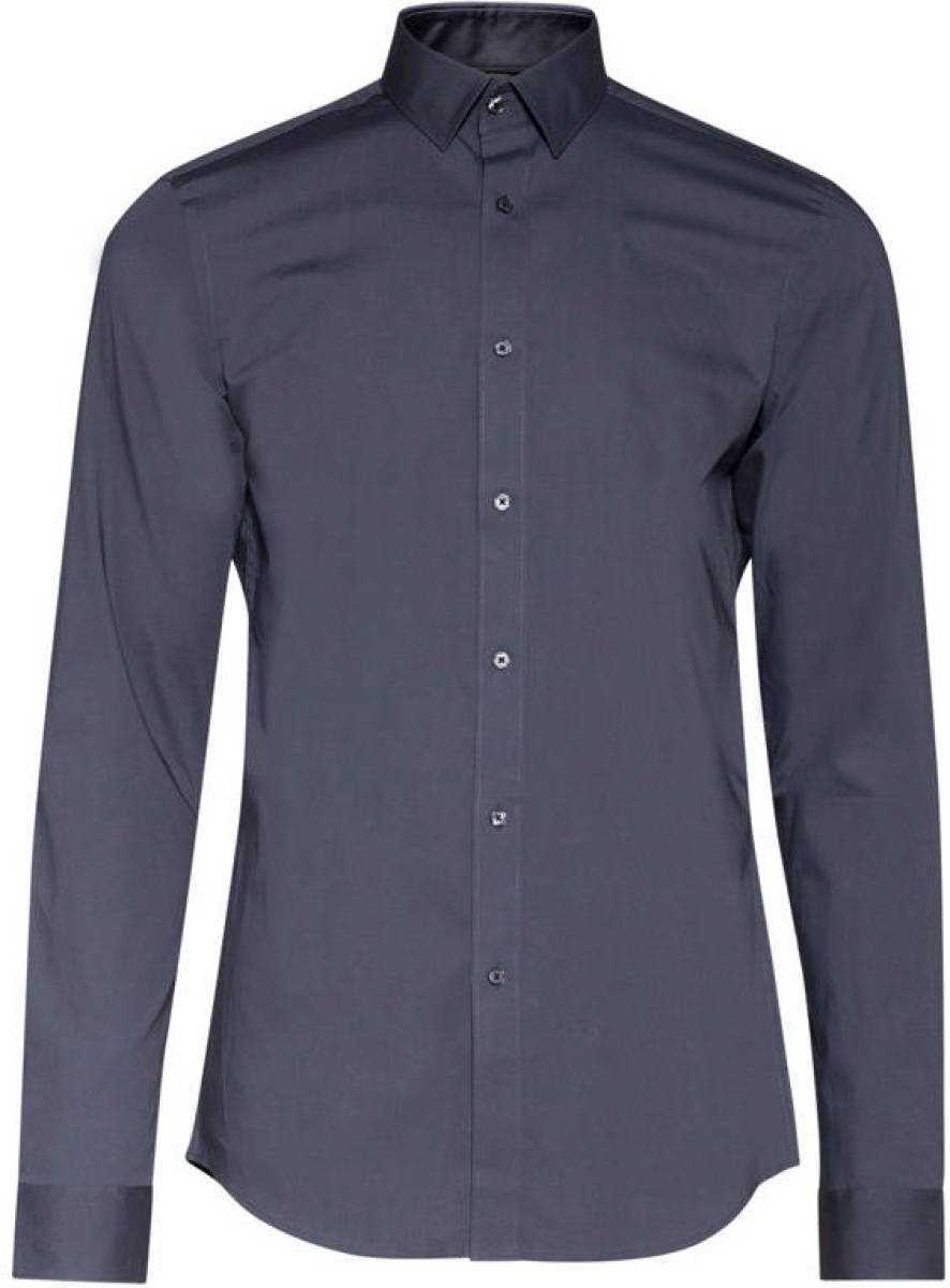 WE Fashion long slim fit overhemd grijs