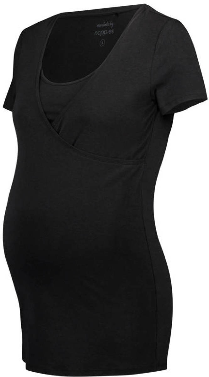 Noppies zwangerschap + voedings T-shirt Rome zwart