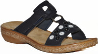 Rieker Slippers met sierkraaltjesapplicatie