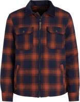 Superdry geruit wollen regular fit overhemd brique/donkerblauw