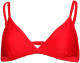 Seafolly triangel bikinitop met rib structuur rood