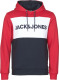 Jack & Jones ESSENTIALS regular fit hoodie rood/blauw