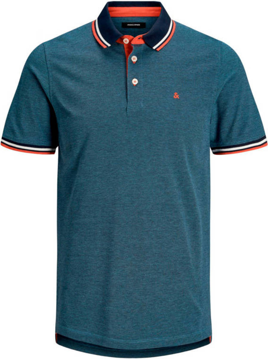 Jack & Jones ESSENTIALS slim fit polo petrol