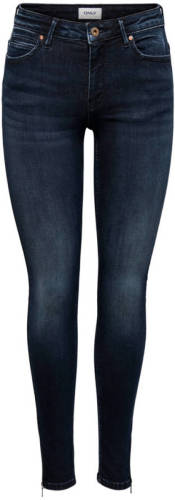 Only skinny jeans met biologisch katoen donkerblauw