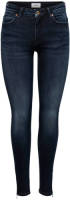 Only skinny jeans met biologisch katoen donkerblauw