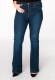 Yoek high waist flared jeans blauw