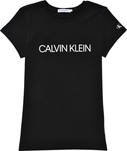 CALVIN KLEIN JEANS slim fit T-shirt met logo zwart