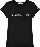 CALVIN KLEIN JEANS slim fit T-shirt met logo zwart
