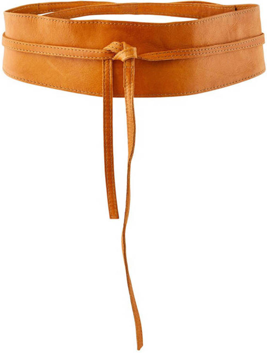 PIECES riem cognac