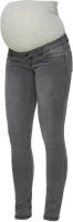 MAMALICIOUS low waist slim fit zwangerschapsjeans Lola grijs