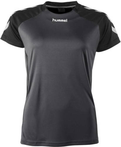 Hummel sport T-shirt Aarhus antraciet/zwart