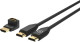 BlueBuilt HDMI Kabel Nylon 2 Meter Zwart + 90° Adapter