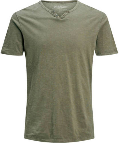 Jack & Jones ESSENTIALS T-shirt van biologisch katoen groen