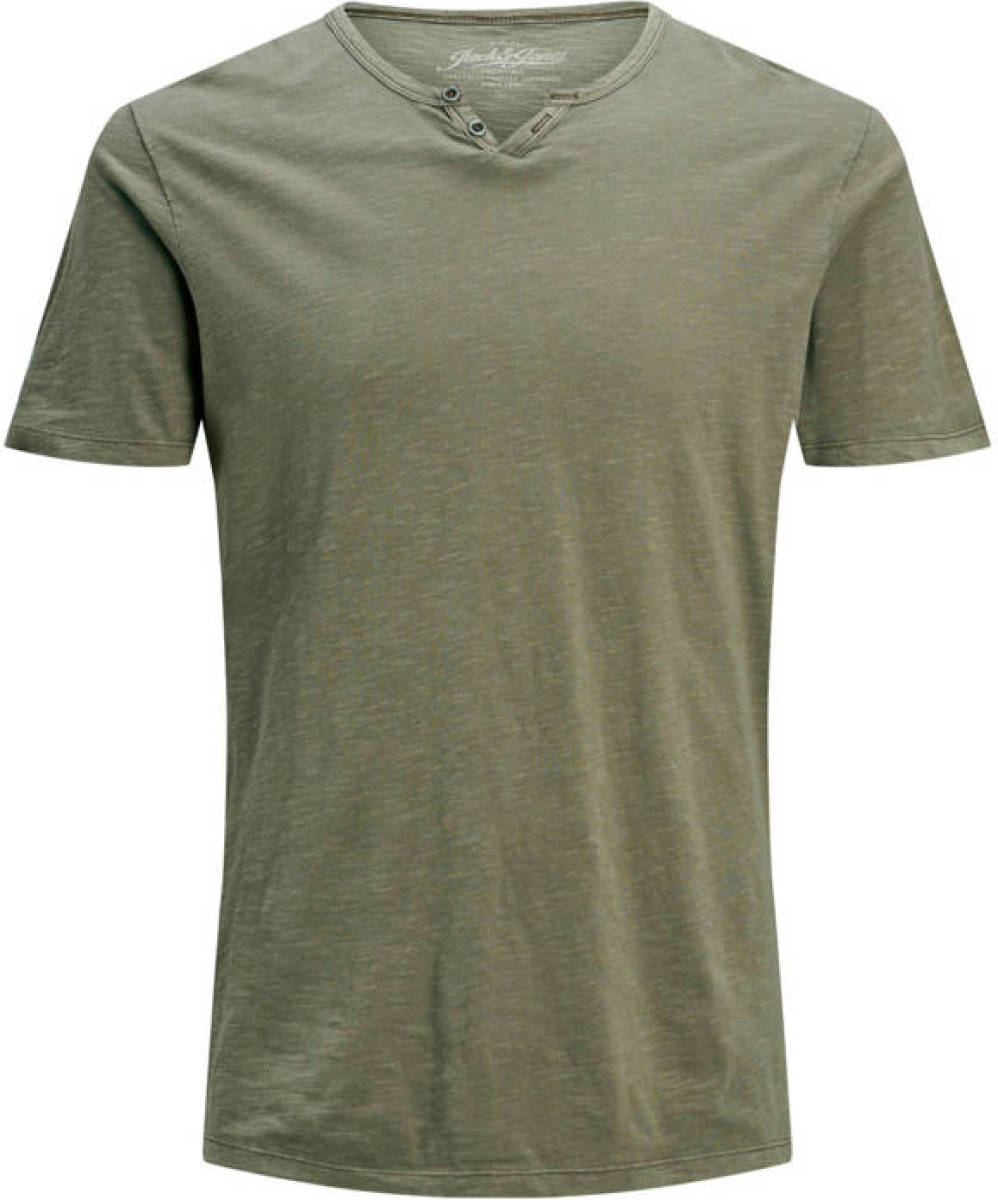 Jack & Jones ESSENTIALS T-shirt van biologisch katoen groen