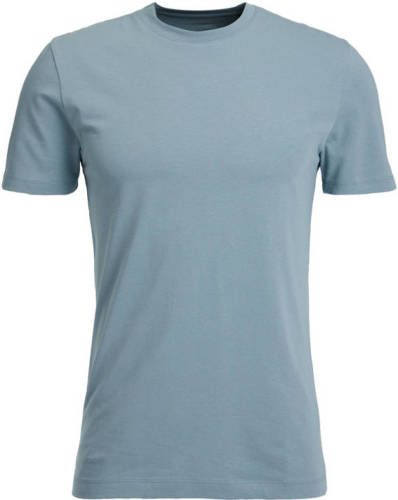 WE Fashion T-shirt met biologisch katoen lichtblauw