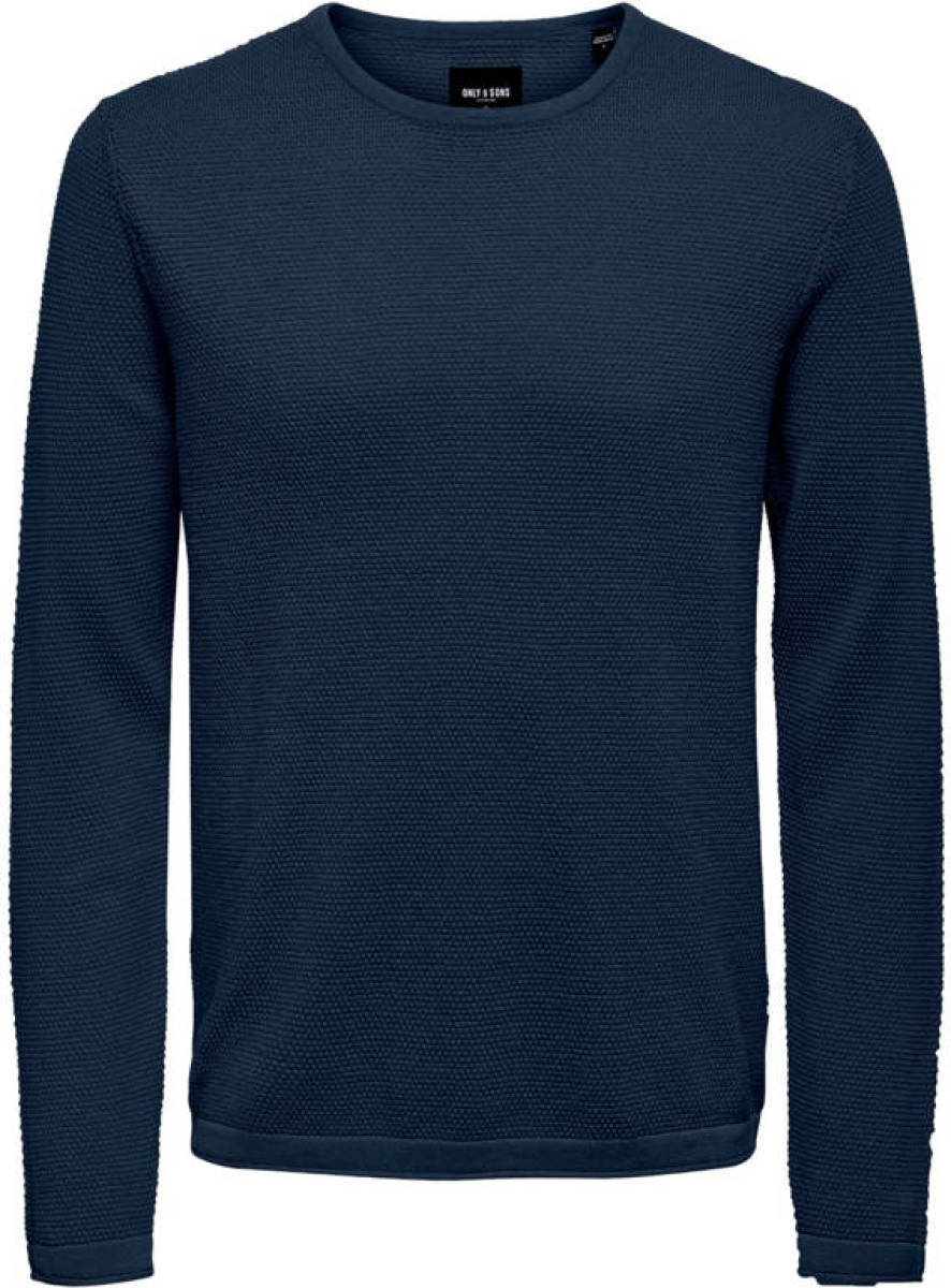 ONLY & SONS fijngebreide trui donkerblauw
