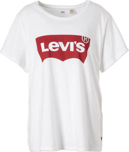 Levi's Plus T-shirt met logo wit