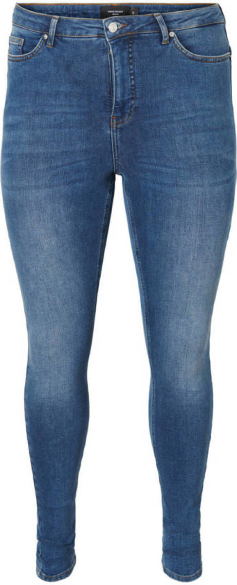 VERO MODA CURVE high waist skinny jeans Lora blauw