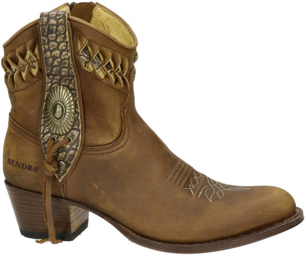 Sendra 14095 Debora nubuck cowboylaarzen cognac