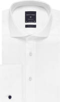 Profuomo slim fit overhemd met dubbele manchet