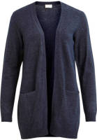 VILA gemêleerd gebreid vest donkerblauw