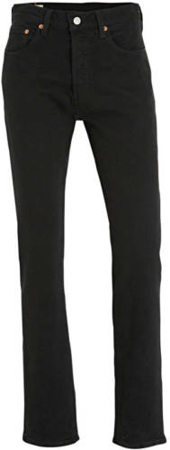 Levi's 501 crop high waist straight fit jeans black heart