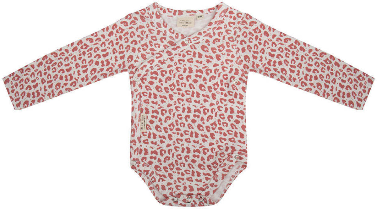 Little Indians newborn baby romper lange mouwen - Leopard