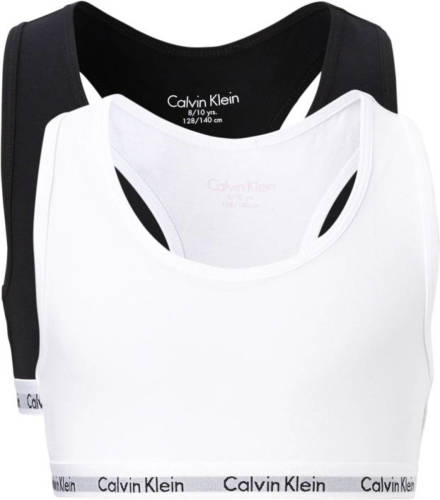 Calvin klein UNDERWEAR bh top - set van 2 wit/zwart