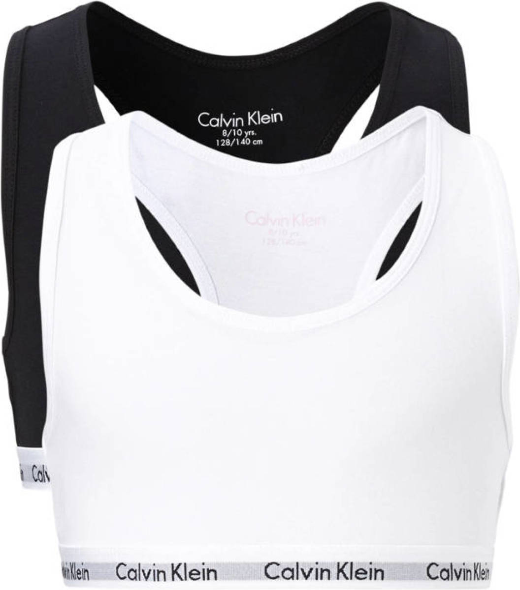 Calvin klein UNDERWEAR bh top - set van 2 wit/zwart