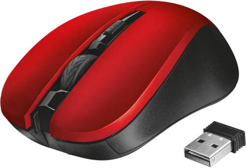 Trust MYDO SILENT WIRELESS MOUSE RED muis