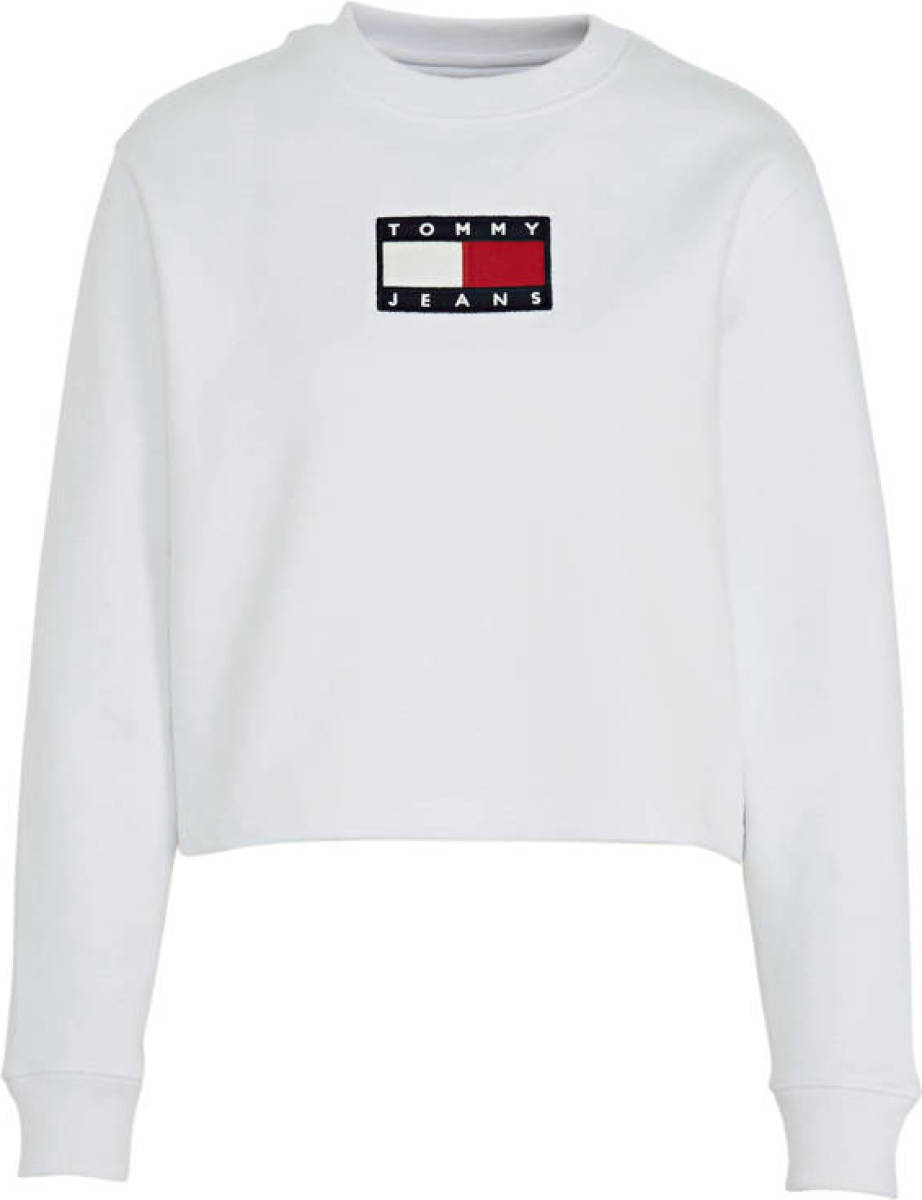 Tommy Jeans sweater van biologisch katoen wit