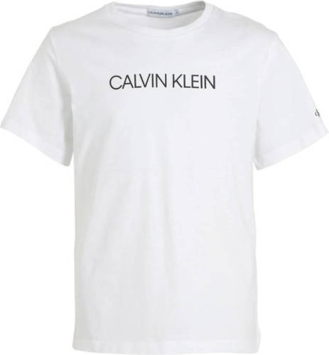 CALVIN KLEIN JEANS T-shirt van biologisch katoen wit