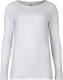 WE Fashion longsleeve met elastisch katoen wit