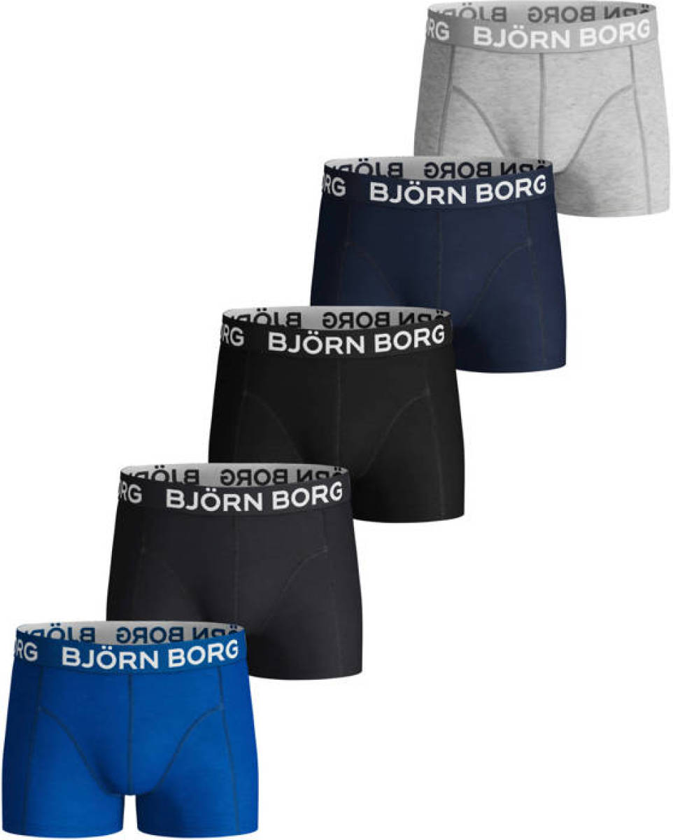 Bjorn borg boxershort - set van 5 blauw/zwart/grijs
