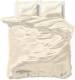 Sleeptime Elegance Satijn Geweven Uni - Creme Lits-jumeaux (240 x 220 cm + 2 kussenslopen) Dekbedovertrek