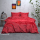 Sleeptime Elegance Satijn Geweven Uni - Rood Lits-jumeaux (240 x 220 cm + 2 kussenslopen) Dekbedovertrek